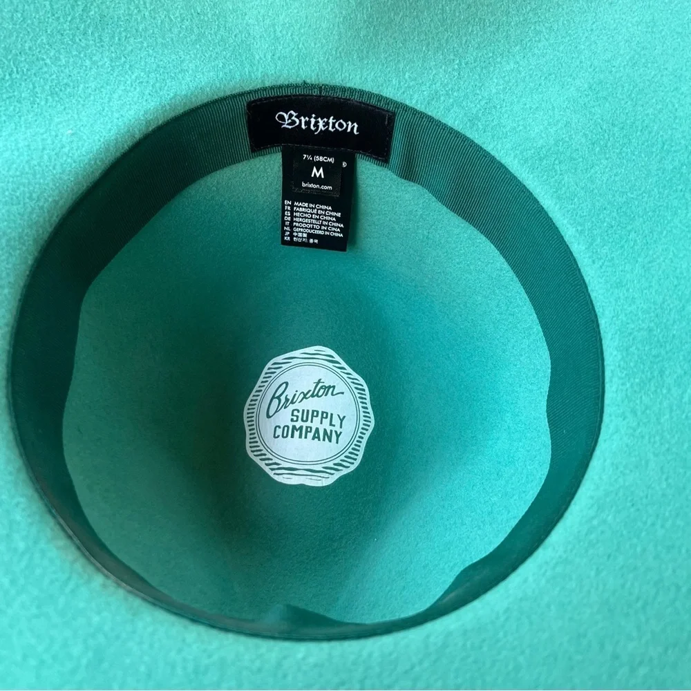 Brixton Teal Wide-Brim Hat (7 1/4)